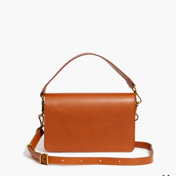 Madewell Dark Toffee The Flap Convertible Crossbody Bag - Picture 1 of 9